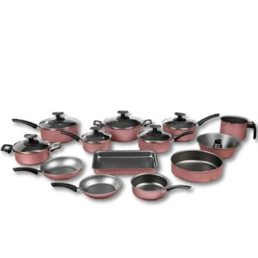 Imagem de Conjunto de Panelas Antiaderentes Com Tampa de Vidro, Composto Por 13 PeçAs, FáCil de Limpar – o Seu Companheiro Ideal Para Cozinhar!(13 rose)