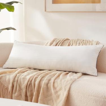 Imagem de Richtry Almofada de espuma viscoelástica 35 x 91 cm, enchimento de almofada lombar premium para almofada decorativa, sala de estar, sofá e sofá, 35 x 91 cm, branco