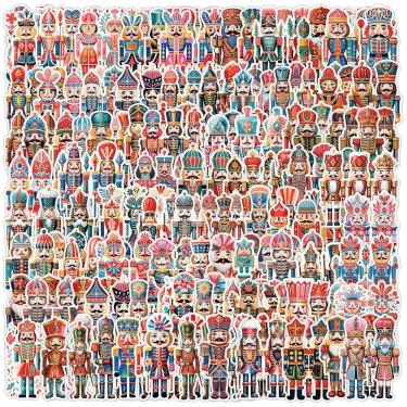 Imagem de Pacote de adesivos: 100 peças, tema de quebra-nozes, desenho animado nórdico, grafite