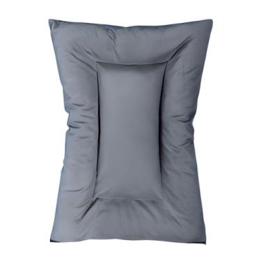 Imagem de Cama Caminha Colchonete Suede Pet Luxo Lavável 3 Zíperes Impermeável Macia Tecido Veludoso 50 * 70/60 * 75/65 * 95/95 * 120cm(GG,Cinza Claro)