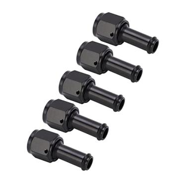 Imagem de RiToEasysports Adaptador de Encaixe 6an Fêmea para 5/16 Farpas, 5 Peças, Adaptadores de Liga de Alumínio para Filtro de Bomba de Linha de Combustível, Vedação à Prova de Vazamento, Manutenção de