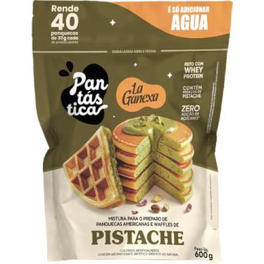 Imagem de Massa para panqueca americana e Waffle, Zero com Whey Sabor Pistache 600g - La Ganexa Pantástica