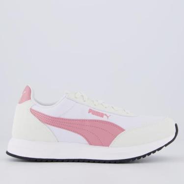 Imagem de Tênis Puma R78 Lightwind Feminino Branco e Rosa, 36