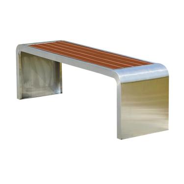 Imagem de TRGCJGH Banco de jardim ao ar livre, moldura de aço inoxidável, banco de jardim para 3 pessoas, assento de ripas para parque, quintal e varanda (120 cm/47,2 pol, A)