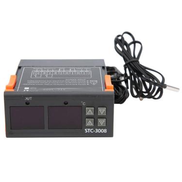 Imagem de Controlador de Termostato Digital, Revestimento de Plástico Retardador de Chamas ABS, Regulador de Temperatura para Fazenda, Geladeira, Estufa, Aquário (12V)