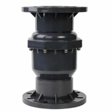 Imagem de Válvula de Retenção Tipo PVC-U com Flanges Fixas Métricas UPVC Flange Válvula de Retenção Tipo Aba de Plástico Resistente à Corrosão 15.2 cm (63 mm) 5.1 cm)