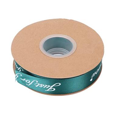 Imagem de Fita de cetim com 1 polegada de largura, 45 jardas, fita artesanal decorativa de poliéster premium para embrulho de presente, decorações de festa de casamento, acessórios para (Verde Escuro)