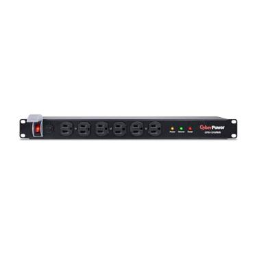 Imagem de CyberPower CPS1215RMS Protetor contra sobretensão para montagem em rack, 120V/15A, 12 tomadas, cabo de alimentação de 4,5 m, montagem em rack 1U