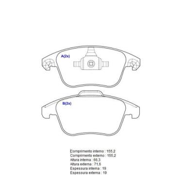 Imagem de Pastilha Freio Convencional Dianteira Sistema Teves 1134 Syl