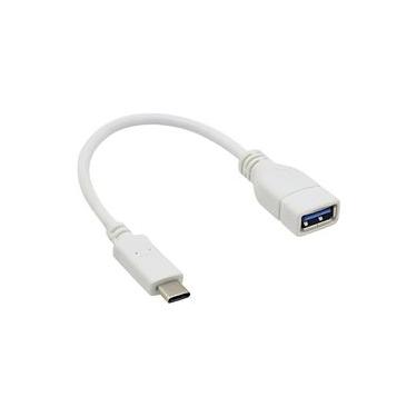Imagem de Cabo OTG Adaptador - USB-A / Type-C / TIPO C / USB C - Branco - Verde
