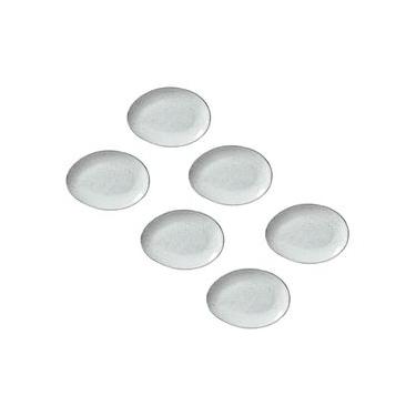 Imagem de Conjunto de Pratos de Sobremesa Ovais Porto Brasil Orgânico Echo 22,5cm - 6 peças
