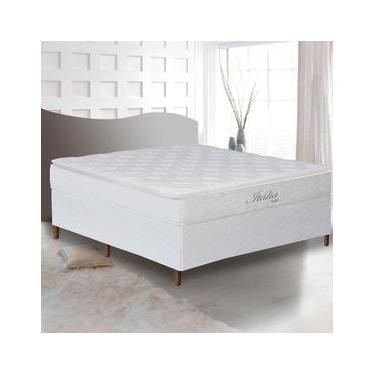 Imagem de Cama Box Casal Umaflex Itália com Pillow Top e Molas Ensacadas 69x138x188 cm - Branco
