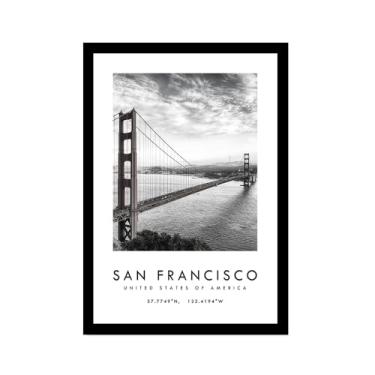 Imagem de Pôster de cidade preto e branco - impressão de viagem Roma Las Vegas Veneza Paris Sydney Amsterdam Amalfi Sanfrancisco Pintura em tela impressões de paisagem da cidade do mundo imagens de parede