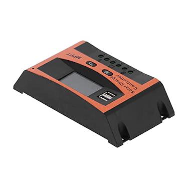 Imagem de Akozon Controlador de Carga Solar MPPT Com Portas USB Duplas para Sistemas 12V/24V - Regulador de Bateria Fotovoltaica Com Grande Display LED (#14)