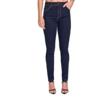 Imagem de Calça Jeans Lado Avesso Pin-Up Azul Escuro Tam. 38-Feminino