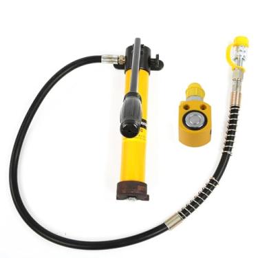 Imagem de Macacos hidráulicos portáteis tipo split de 5 toneladas com bomba hidráulica manual de 700/20 kg/cm Macaco de elevação para serviço pesado para trabalhos de reparo e construção de