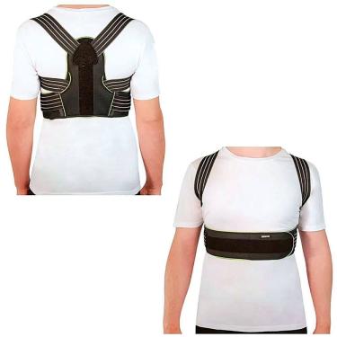 Imagem de Corretor Postural Mercur com Ajuste Triplo Preto Tamanho P 1 Unidade