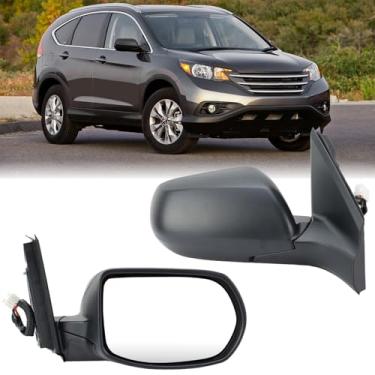 Imagem de Clidr Espelho lateral do passageiro compatível com Honda CRV 2012 2013 2014 2015 2016 Retrovisor retrovisor dobrável manual aquecido texturizado preto 5 pinos (serve apenas para a versão dos EUA)