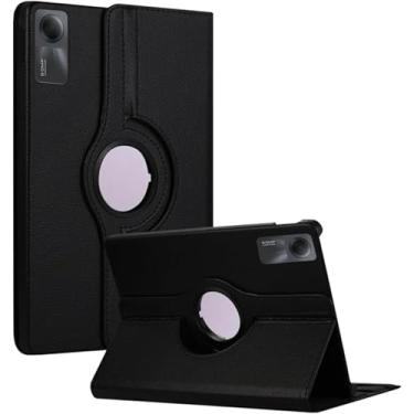 Imagem de Capa Giratória para Xiaomi Redmi Pad SE 11'' – Kit Opcional com Película Paper like, Sleep/Wake, Magnética, Proteção Completa (Preto, Apenas Capa)
