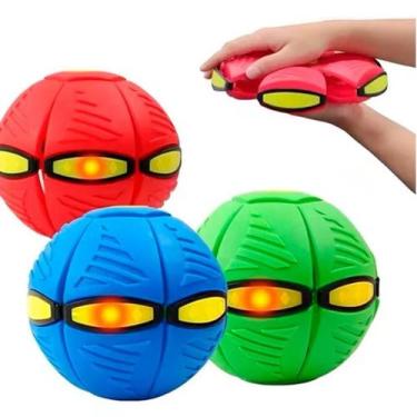 Imagem de Bola Mágica Que Acende LED  Vira Disco Voador  Brinquedo Infantil Inte