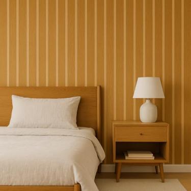 Imagem de 30 Placas Adesivas Painel Madeira Ripada Montável Mdf 45x11 (Freijó)