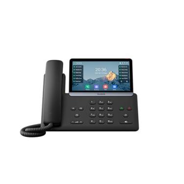 Imagem de Yealink SIP-T87W – 1301227 – Telefone IP Wi-Fi – 16 contas SIP – Tela sensível ao toque multiponto colorida de 7 polegadas – Gigabit Ethernet de porta dupla, PoE, adaptador de energia não incluído