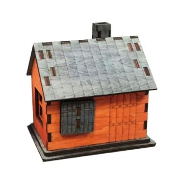 Imagem de JunZheHub Caixa de Madeira com Quebra-cabeça E Abertura Secreta para Lembrancinhas de Festa, Brinquedo com Fechadura Luban, Cabana de Madeira com Comp