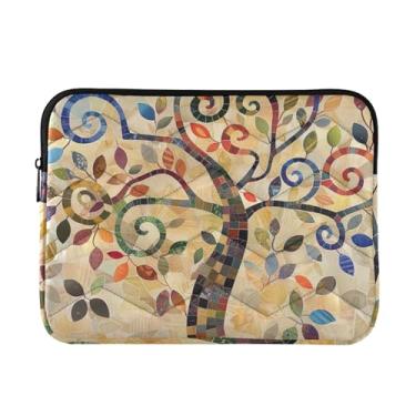 Imagem de Capa protetora para notebook 13, 13,3, 14 polegadas árvore e folhas à prova de choque capa protetora para notebook bolsa fina para transporte de computador