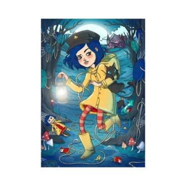Imagem de Pintura Em Diamante 5D De Halloween, Arte De Coraline E Vincent Van Go