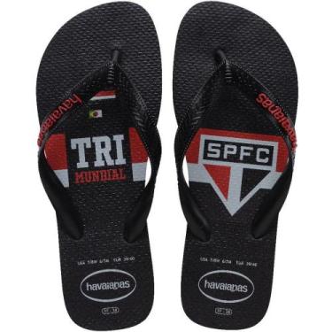 Imagem de Chinelo Havaianas Masculino TOP São Paulo 39/40 Preto Oficial