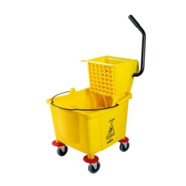 Imagem de BALDE Nobre 32L Premium Amarelo com Espremedor Integrado - Design Ergonômico para Limpeza Efficiente