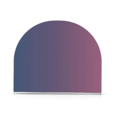 Imagem de Porta-guardanapos de acrílico gradiente rosa azul, porta-guardanapos em forma de U moderno, suporte de guardanapo vertical