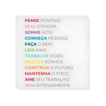 Imagem de Luminária Box Motivacional USB, Polietileno, 20x18x5 cm, LED 5W, Cabo 1,2m, Frases Inspiracionais Coloridas