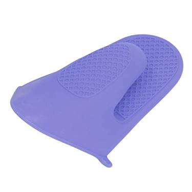 Imagem de GLOGLOW Suporte de Panela Luvas de Forno de Silicone de 2 Peças, Mini Luvas de Cozinha Resistentes Ao Calor para Cozinha, Churrasco, Comprimento de 7,9 Polegadas, Ferramentas de de Proteção (Roxo)