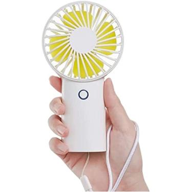 Imagem de AEWFRRV Mini ventilador USB portátil vento forte silencioso bateria recarregável ventilador portátil ventilador de refrigeração ar condicionado (cor: rosa) yubin1993 (cor: branco)