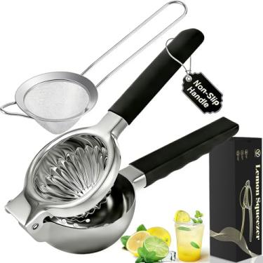 Imagem de YXT&BEYOND Espremedor de Limão Manual Inox 304, 8,5cm Extrator de Suco para Cítricos Laranja Frutas, Lavavajillas Seguro para Cozinha Bar Restaurante