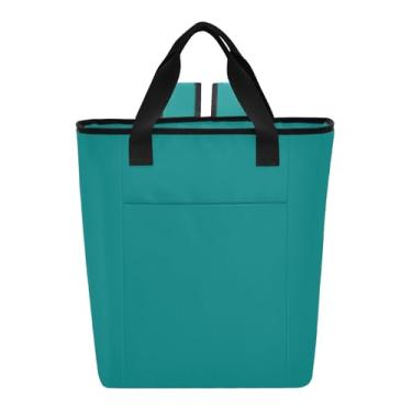 Imagem de Joitme Cooler Bag Mochila térmica verde-azulado 36 latas Mochila térmica macia para viagens