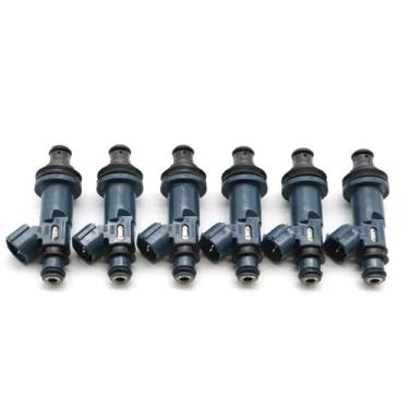 Imagem de Conjunto de 6 bicos injetores de combustível para carro, código 23250-20020, compatíveis com Lexus ES300 3.0L V6 (1997-2001) e RX300 3.0L V6 (1999-2003).