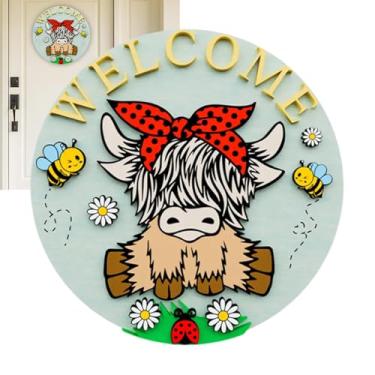 Imagem de Placa De Boas-Vindas - Placa Rustica De Com Motivo,Decoração para Boas-vindas - Para Janela Parede Casa Interior em Ação de Graças Natal Páscoa e Épocas