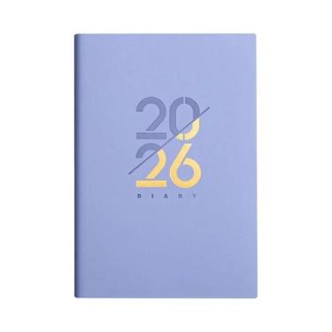Imagem de Caderno Planner A5 Em Couro Macio 2026 Diário Semanal Mensal Para Estu