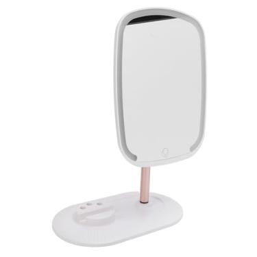 Imagem de ZJchao Espelho de Maquiagem para Viagem Com Luzes USB Recarregável, Espelho de Maquiagem Iluminado Com Temperatura de 3 Cores Escurecimento Contínuo, Bateria de 2400mAh,