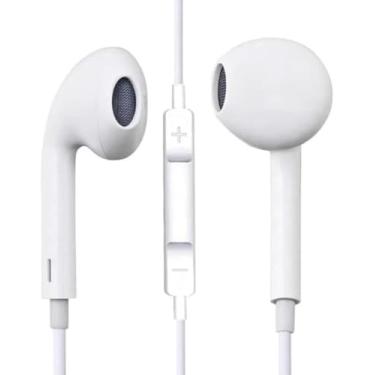 Imagem de Fone de Ouvido com Fio Premium Compatível com Conector Lightning – iOS (iPhone 5 ao 14), com Microfone Integrado, Controle de Volume e Graves Reforçados – Modelo 1ª Geração