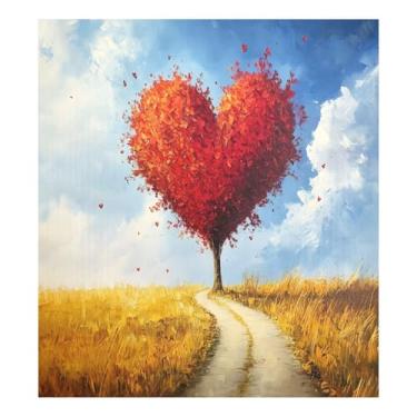 Imagem de Blueangle Capa magnética de máquina de lavar louça em forma de coração, decoração de capa de lava-louças frontal, adesivos de eletrodomésticos, adesivos de eletrodomésticos, 58 cm C x 66 cm adesivo