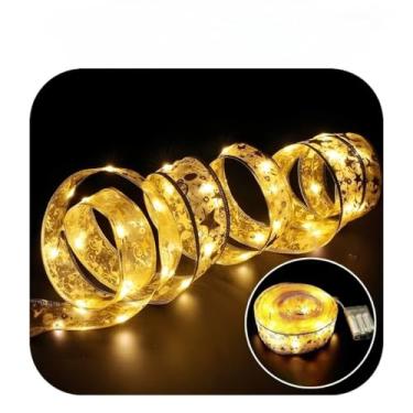 Imagem de Fita Led Luzes de Natal Arvore 2m/5m/10m LaçOs de Fita de Natal com 50 Luzes Fada Cordas Led áRvore Ornamentos Pisca Pisca Enfeites(2 Metros E 30 Lâmpadas)