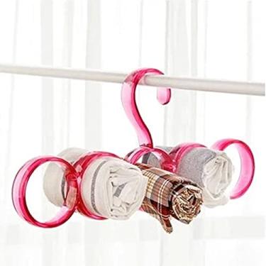 Imagem de Suporte Simples para Cachecol com 5 Buracos Rack Multiuso Estilo Nórdico Cachecóis Xales Gravatas Echarpes Cintos Exibição e Armazenamento Fácil Econo