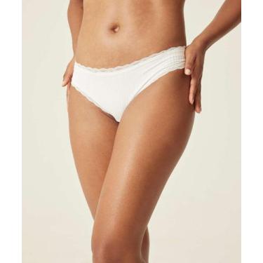 Imagem de Calcinhas Biquíni Recorte Renda Marisa-52035, Off white, P