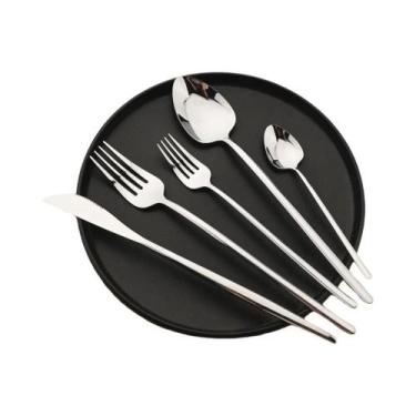 Imagem de Conjunto De Talheres De Aço Inoxidável 4/16/24/32 Peças Garfo Colher F