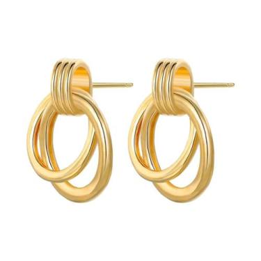 Imagem de Brincos De Argola Minimalistas Em Prata Esterlina 925 Com Pérola E Laç