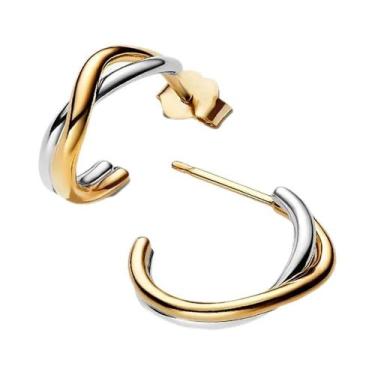 Imagem de Brincos De Argola Minimalistas Em Prata Esterlina 925 Com Pérola E Laç