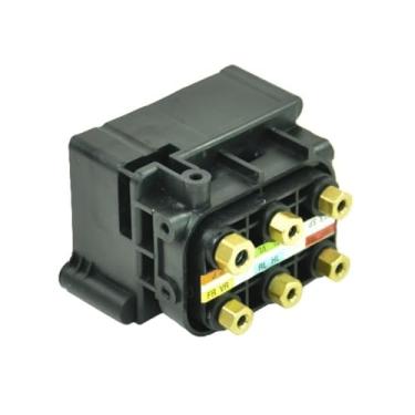 Imagem de 2123200358 2513200058 Bloco de válvula solenoide de fornecimento de bomba de compressor de suspensão a ar compatível com Bezn W221 W166 W164 W251 W212 W222 C216